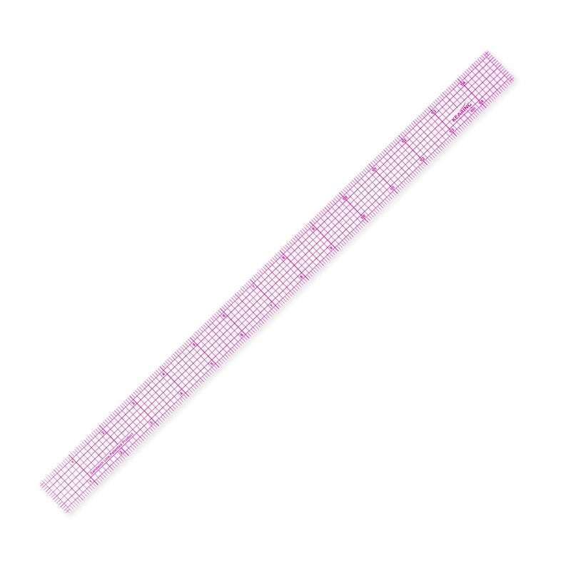 KEARING Clear Sewing Graph Ruler Fashion Design Ruler, Sandwich Line, 1 x 15, Transparent Pattern Making Dress Making Ruler for Sewing Quilting - Image 1